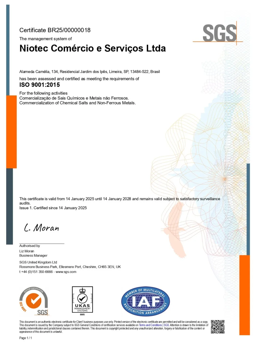 Certificado ISO 9001